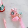 حافظة Airpod الوردية المخصصة من Starbucks، هدايا ترويجية للأعمال