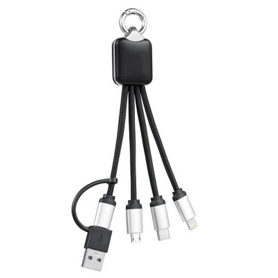 شعارك، قوتك: كابل USB مخصص مع سلسلة مفاتيح مضيئة