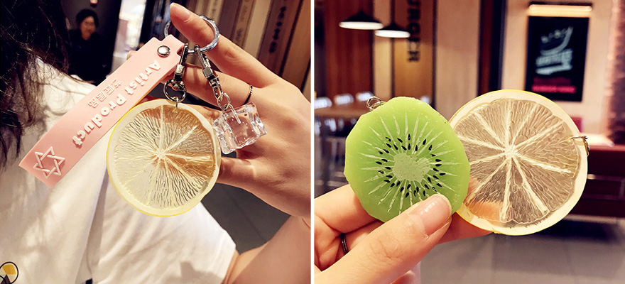 keychain fruit style custom design persionalize