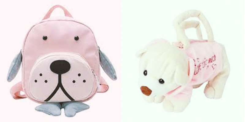 Promotional gift plush toy school bag