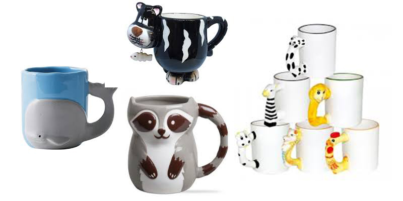 Various animal shape mugs customization