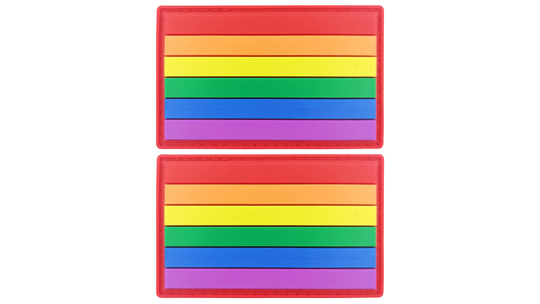 rainbow flag high quality pvc patch unique gift shop