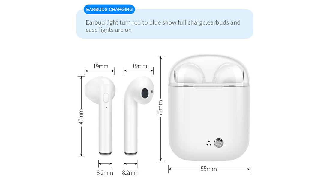 العناصر الترويجية مع شعار i7s tws earpods المزود في الولايات المتحدة الأمريكية